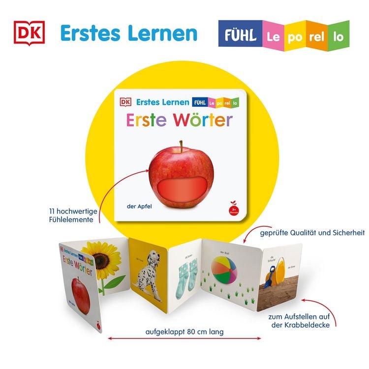 Produktbild: Erstes Lernen F&uuml;hl-Leporello. Erste W&ouml;rter