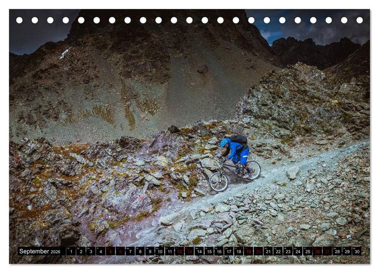 Produktbild: Downhill Action (Tischkalender 2026 DIN A5 quer), CALVENDO Monatskalender