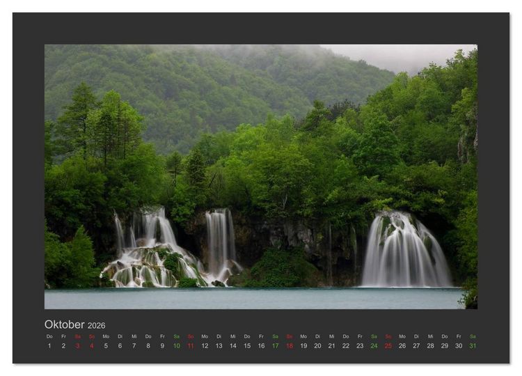Produktbild: FALLENDE WASSER (Wandkalender 2026 DIN A2 quer), CALVENDO Monatskalender
