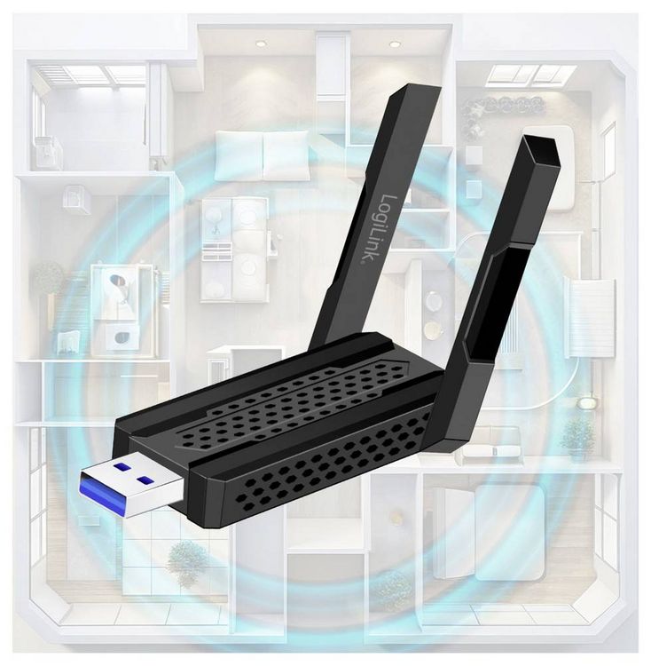 Produktbild: LogiLink WL0250 WLAN Adapter USB-A 2976MBit/s