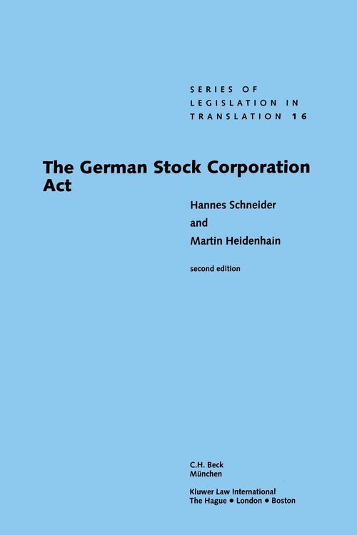 Produktbild: German Stock Corporation Act