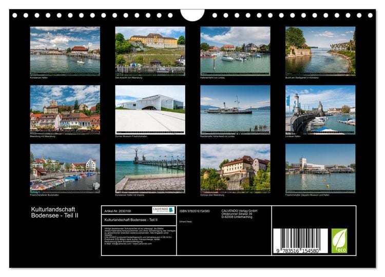 Produktbild: Kulturlandschaft Bodensee - Teil II (Wandkalender 2026 DIN A4 quer), CALVENDO Monatskalender