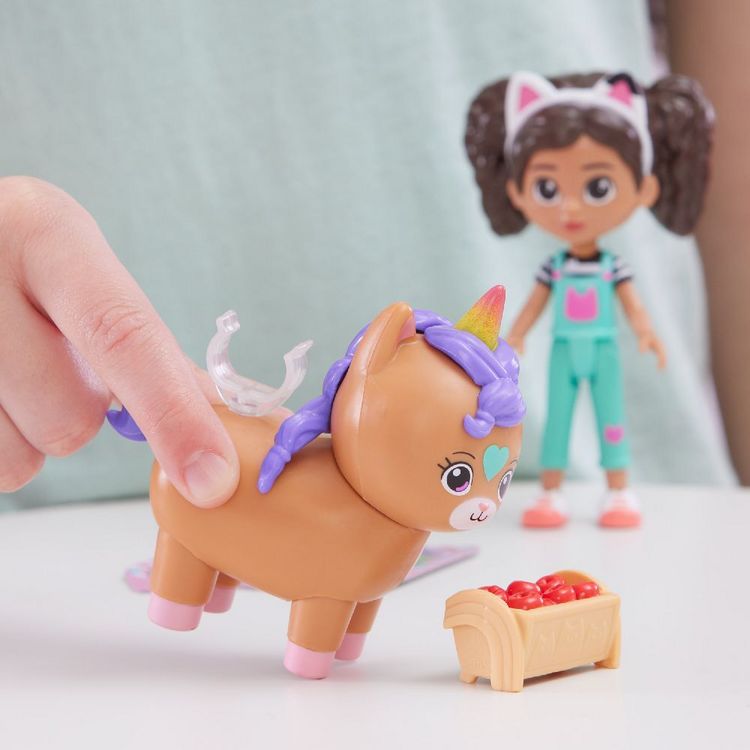 Produktbild: Gabby s Dollhouse, Cat-tivity Set – Kittycorn Pferd - Set mit Gabby und Regenbogeneinhorn Kico