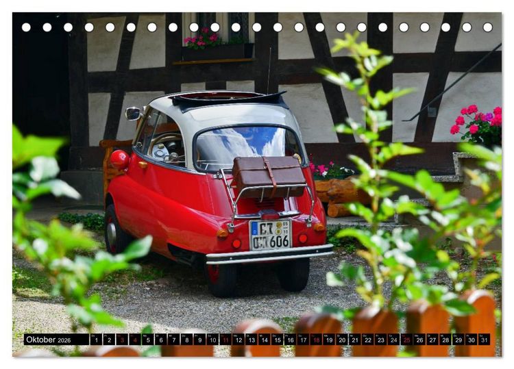 Produktbild: BMW Isetta - Die Knutschkugel (Tischkalender 2026 DIN A5 quer), CALVENDO Monatskalender