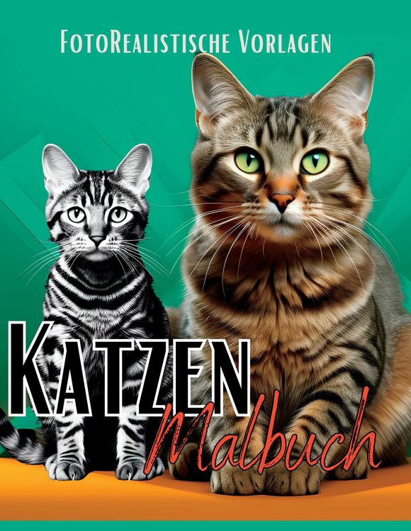 Produktbild: Malbuch Katze &bdquo;Fotorealistisch&ldquo;.