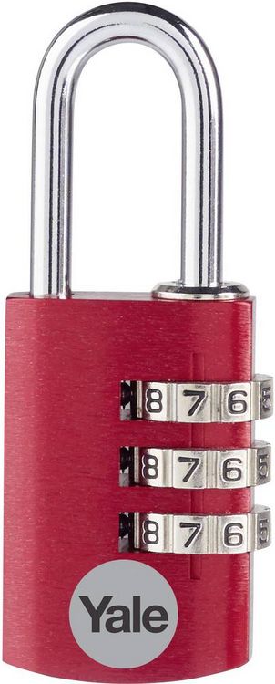 Produktbild: YALE YE3CB/20/121/1/CO Vorh&auml;ngeschloss 20mm Rot Zahlenschloss