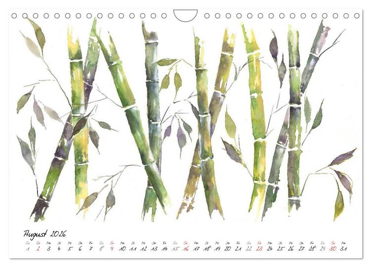 Produktbild: Asiatische Tuschmalerei (Wandkalender 2026 DIN A4 quer), CALVENDO Monatskalender