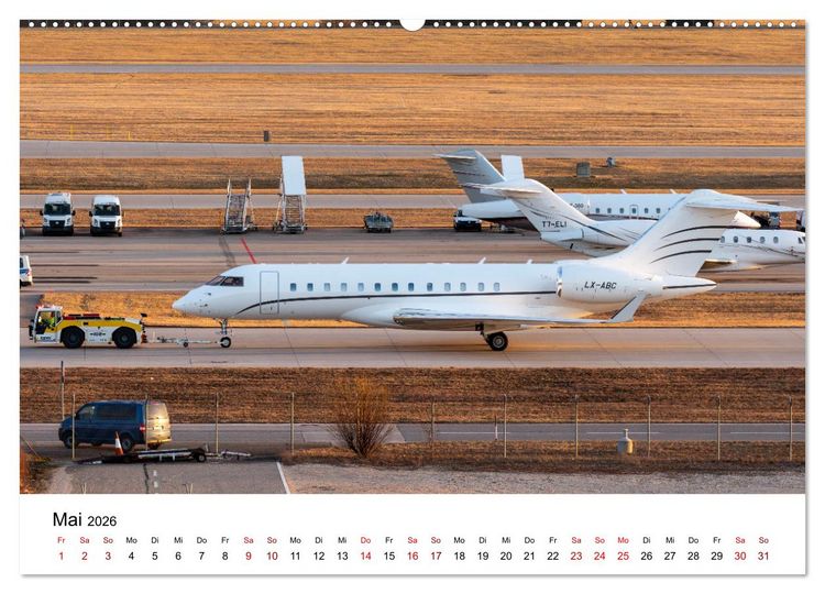 Produktbild: Die Welt der Privatjets (Wandkalender 2026 DIN A2 quer), CALVENDO Monatskalender