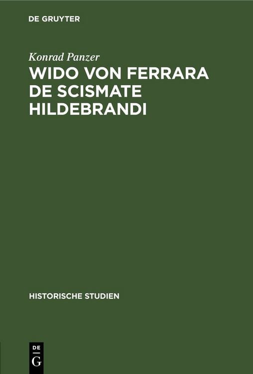 Produktbild: Wido von Ferrara De Scismate Hildebrandi