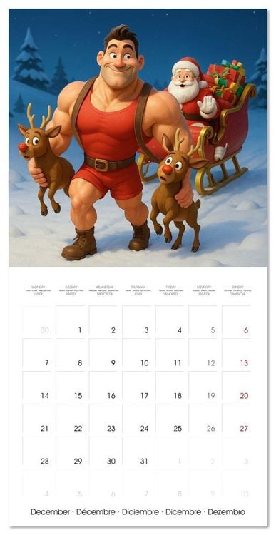 Produktbild: Bodybuilding with Family (Wall Calendar 2026 12 &times; 12 Inch) CALVENDO 12 Month Wall Calendar