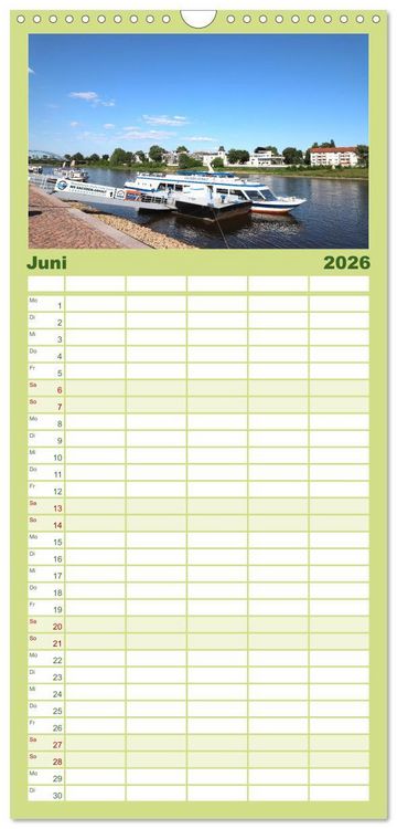 Produktbild: Familienplaner 2026 - Magdeburger Ansichten mit 5 Spalten (Wandkalender, 21 x 45 cm) CALVENDO