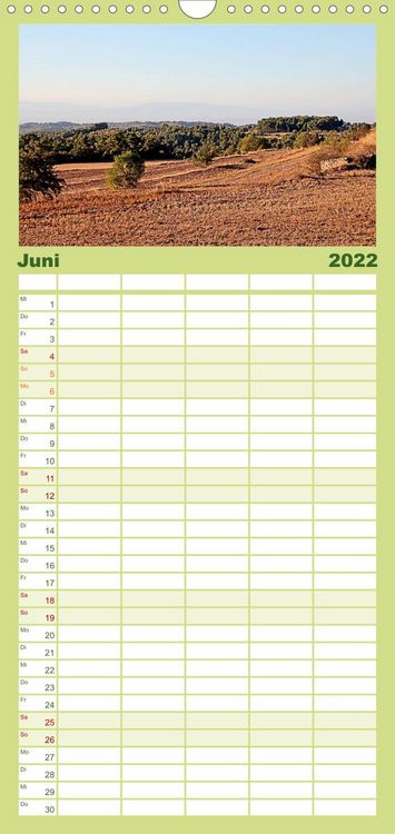 Produktbild: Familienplaner Zisterzienserroute in Katalonien (Wandkalender 2022 , 21 cm x 45 cm, hoch)