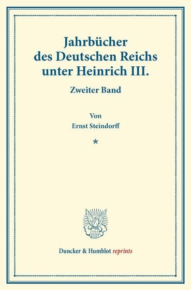 Produktbild: Jahrb&uuml;cher des Deutschen Reichs unter Heinrich III.