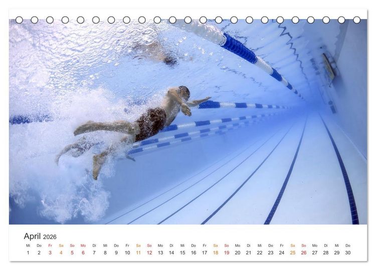 Produktbild: Schwimmen - Bahn f&uuml;r Bahn (Tischkalender 2026 DIN A5 quer), CALVENDO Monatskalender