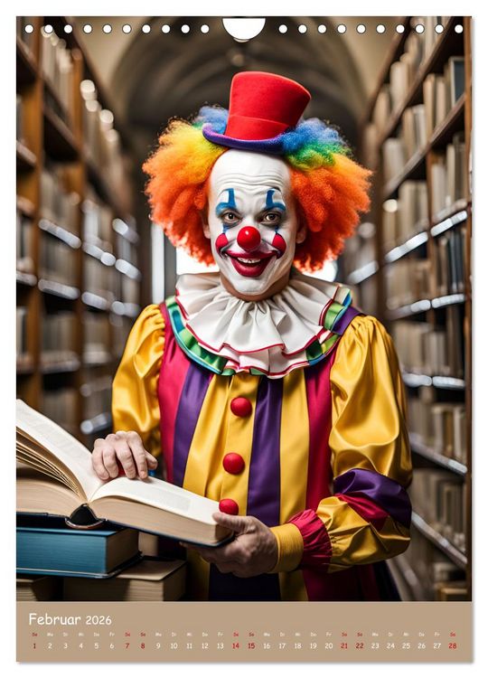 Produktbild: KI Clowns Mit Leichtigkeit das Leben genie&szlig;en (Wandkalender 2026 DIN A4 hoch), CALVENDO Monatskalender