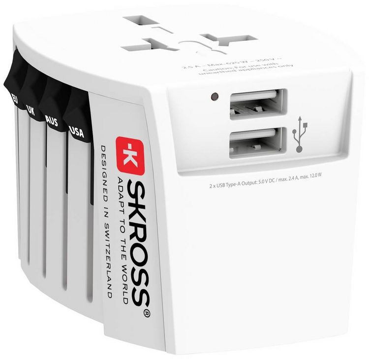 Produktbild: Skross 1.302960 Reiseadapter MUV USB (2xA)