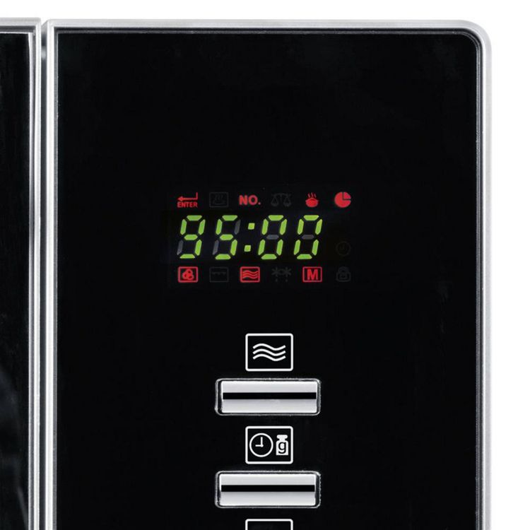 Produktbild: Severin MW 7773 Mikrowelle Schwarz/Silber 800W Hei&szlig;luft-Funktion, Grillfunktion