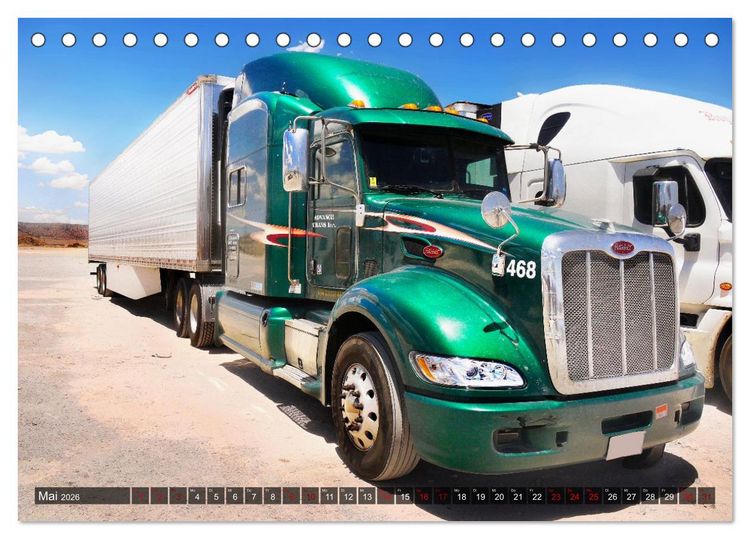 Produktbild: Amerikanische Lastwagen - Trucks (Tischkalender 2026 DIN A5 quer), CALVENDO Monatskalender