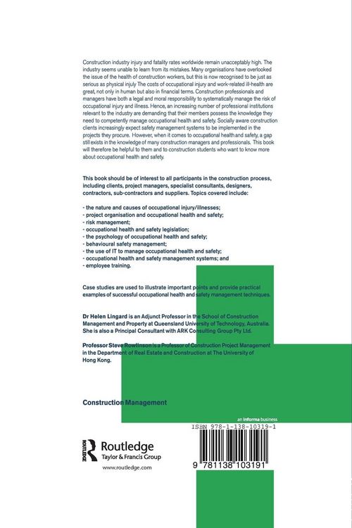 Produktbild: Occupational Health and Safety in Construction Project Management