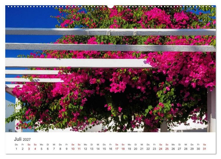 Produktbild: Santorini Fira & Firostefani (Wandkalender 2027 DIN A2 quer), CALVENDO Monatskalender