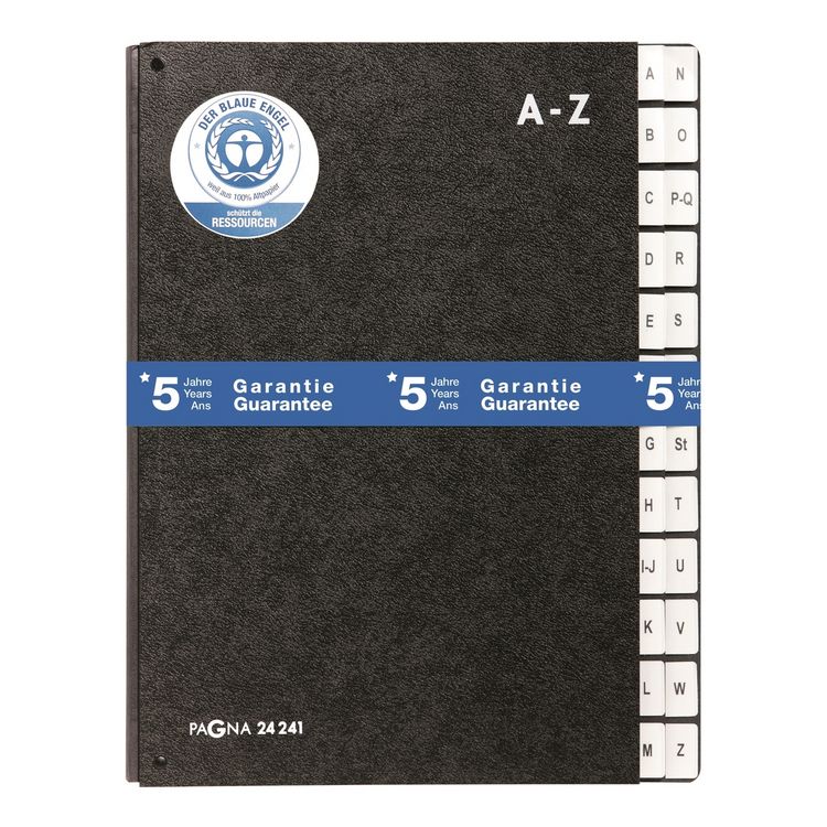 Produktbild: PAGNA&reg; Pultordner Classic, A - Z 24teilig schwarz