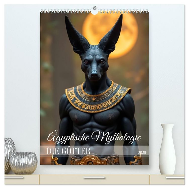 Produktbild: &Auml;gyptische Mythologie - G&ouml;tter, Helden und Monster (hochwertiger Premium Wandkalender 2026 DIN A2 hoch), Kunstdruck in Hochglanz