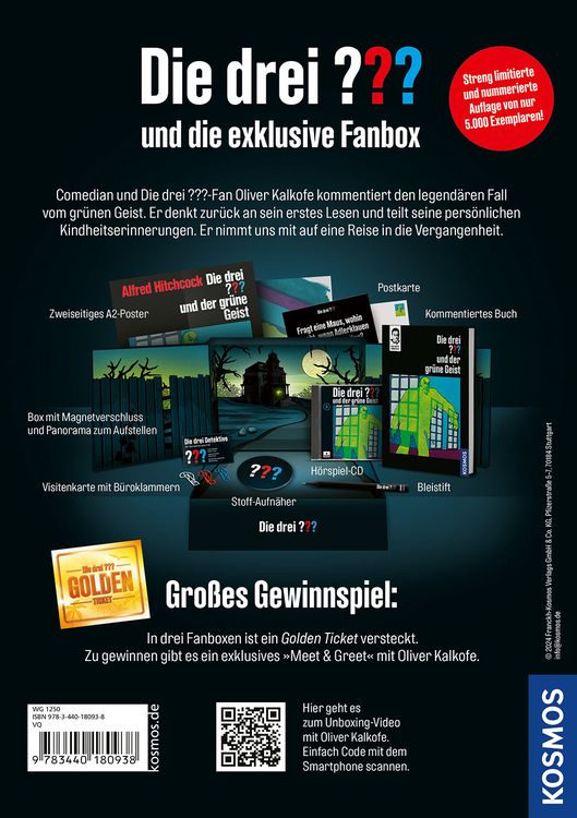 Produktbild: Kalkofe kommentiert. Die drei ??? und der gr&uuml;ne Geist