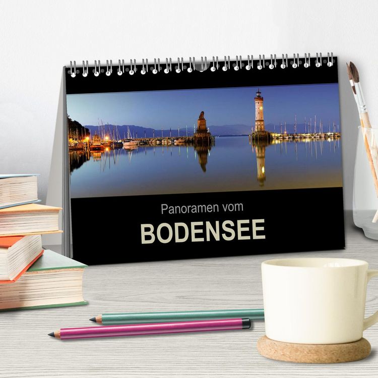 Produktbild: Panoramen vom Bodensee (Tischkalender 2026 DIN A5 quer), CALVENDO Monatskalender