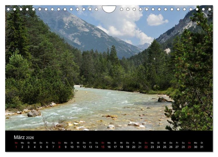 Produktbild: Die Isar - Von Scharnitz bis M&uuml;nchen (Wandkalender 2026 DIN A4 quer), CALVENDO Monatskalender