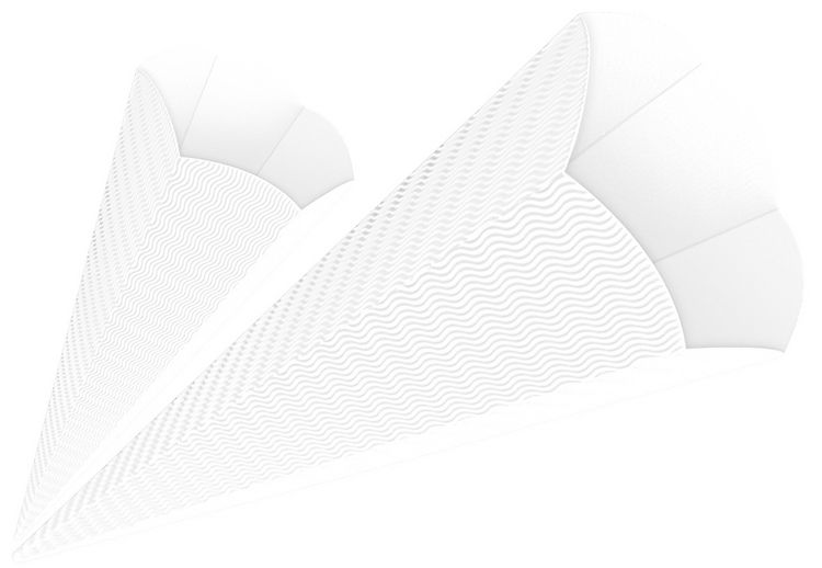 Produktbild: URSUS Schult&uuml;ten 3D-Schult&uuml;ten, wei&szlig;, H&ouml;he: 68 cm, Durchmesser: 20 cm