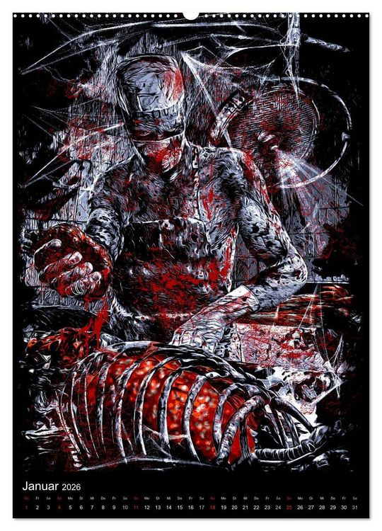 Produktbild: BLOODBOY/DARK ILLUSTRATION (Wandkalender 2026 DIN A2 hoch), CALVENDO Monatskalender