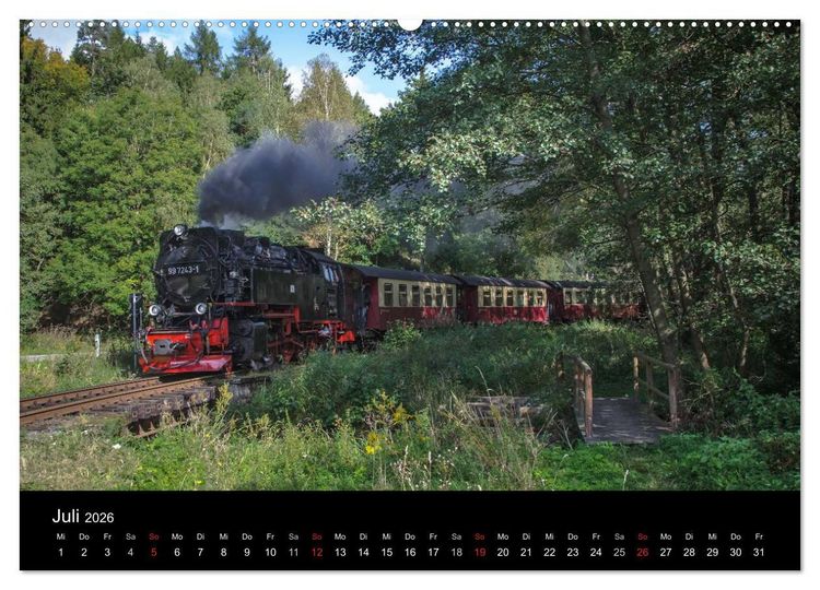 Produktbild: Unter Dampf in Sachsen Anhalt 2.0 (Wandkalender 2026 DIN A2 quer), CALVENDO Monatskalender