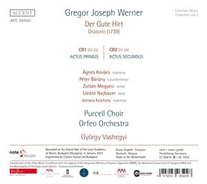 Produktbild: Gregor Joseph Werner: Der Gute Hirt,Oratorio 1739