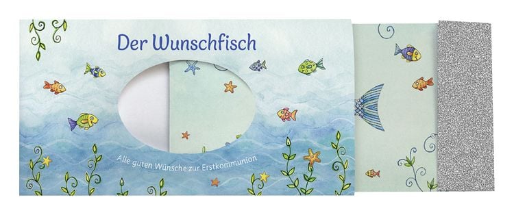 Produktbild: Der Wunschfisch. Alle guten W&uuml;nsche zur Erstkommunion &ndash; Kuvert f&uuml;r ein Gutschein- und Geldgeschenk