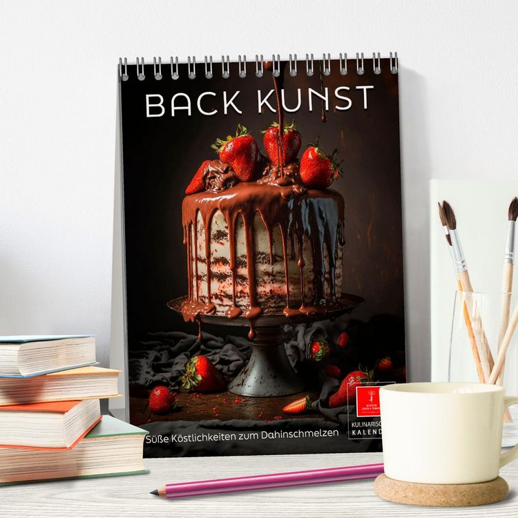 Produktbild: Back Kunst - S&uuml;&szlig;e K&ouml;stlichkeiten zum Dahinschmelzen (Tischkalender 2026 DIN A5 hoch), CALVENDO Monatskalender