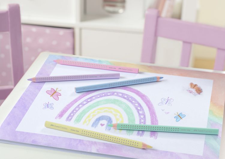 Produktbild: Faber-Castell Buntstifte Jumbo Grip pastell, 5er Set