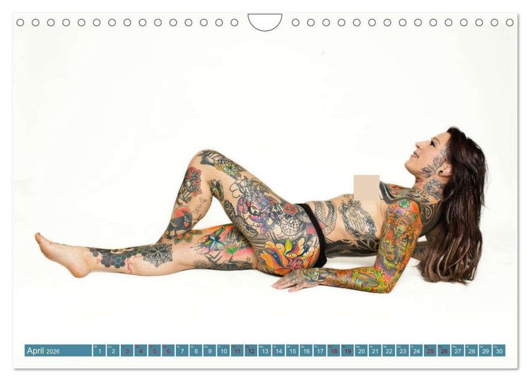 Produktbild: Tattoo-Liebe, die unter die Haut geht (Wandkalender 2026 DIN A4 quer), CALVENDO Monatskalender