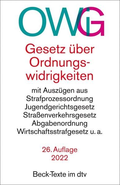 Produktbild: Gesetz &uuml;ber Ordnungswidrigkeiten