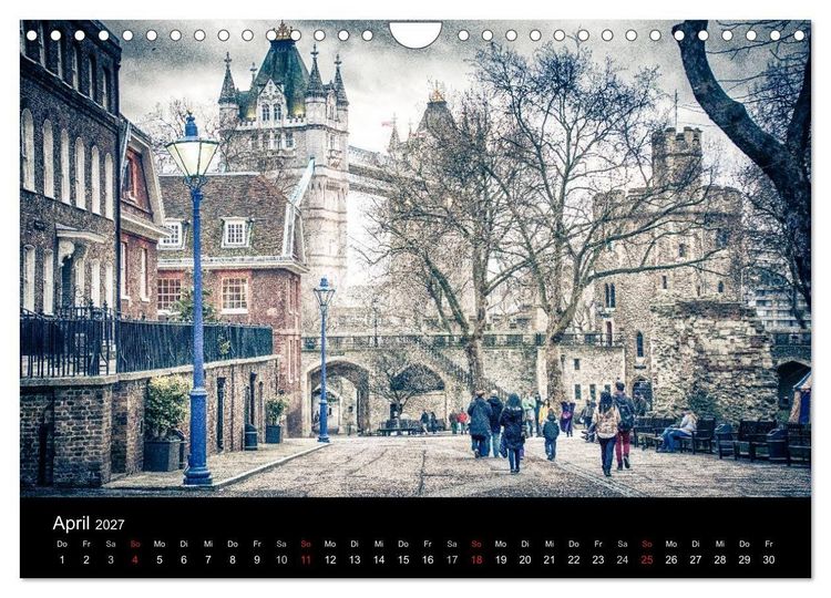 Produktbild: London an der Themse (Wandkalender 2027 DIN A4 quer), CALVENDO Monatskalender