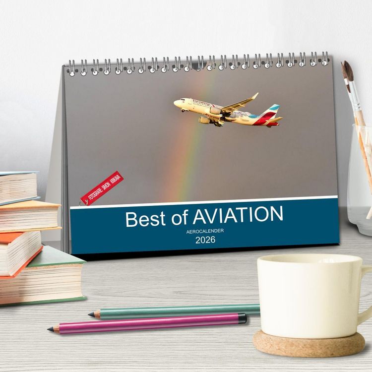 Produktbild: Best of Aviation (Tischkalender 2026 DIN A5 quer), CALVENDO Monatskalender