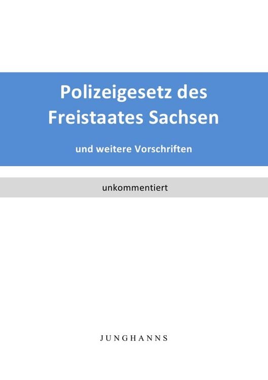 Produktbild: Polizeigesetz des Freistaates Sachsen