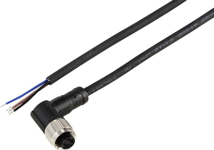 Produktbild: TRU COMPONENTS TC-12833128 Sensor-/Aktor-Anschlussleitung M12 Kupplung, gewinkelt 10 m Polzahl Sensoren: 4 1 St.