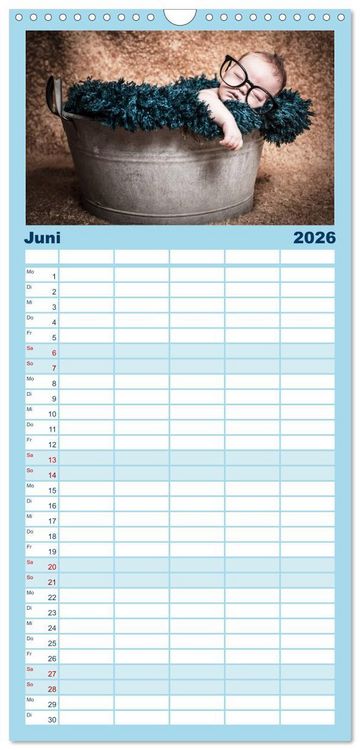 Produktbild: Familienplaner 2026 - Baby - s&uuml;&szlig;e Tr&auml;ume mit 5 Spalten (Wandkalender, 21 x 45 cm) CALVENDO