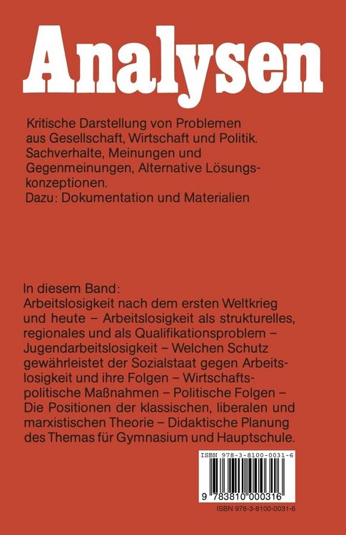 Produktbild: Arbeitslosigkeit