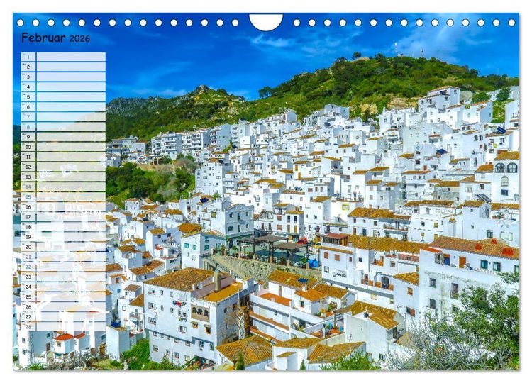 Produktbild: Die wei&szlig;en D&ouml;rfer Andalusiens (Wandkalender 2026 DIN A4 quer), CALVENDO Monatskalender