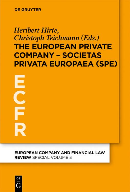 Produktbild: The European Private Company - Societas Privata Europaea (SPE)