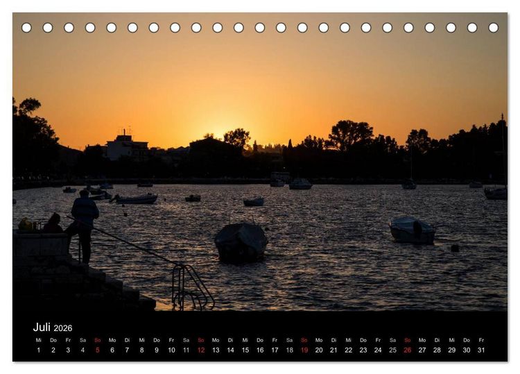 Produktbild: Korfu - Kerkira (Tischkalender 2026 DIN A5 quer), CALVENDO Monatskalender