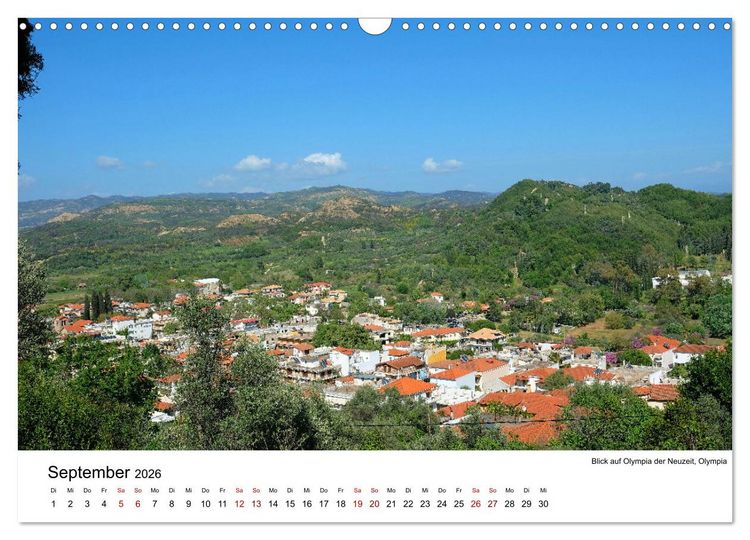 Produktbild: Von Olympia &uuml;ber Messene nach Mystras (Wandkalender 2026 DIN A3 quer), CALVENDO Monatskalender
