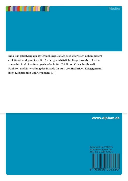 Produktbild: Fassadenentwicklungen im st&auml;dtischen niederdeutschen Fachwerk
