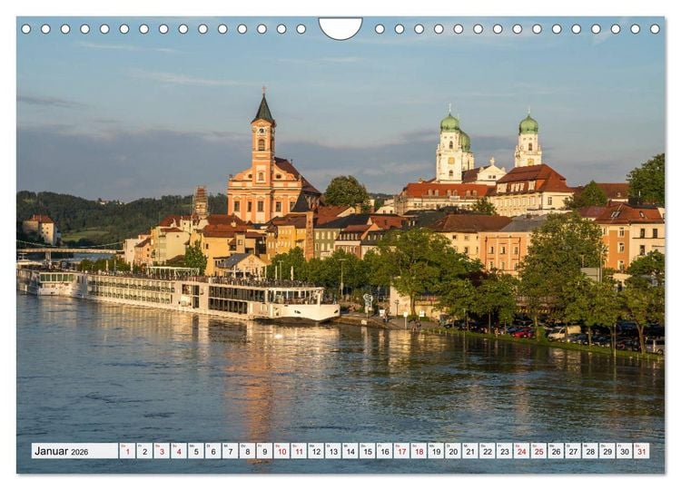 Produktbild: Drei Fl&uuml;sse Stadt Passau (Wandkalender 2026 DIN A4 quer), CALVENDO Monatskalender